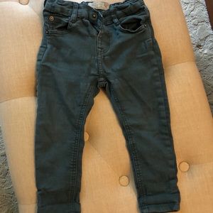 Washed turquoise Zara skinny jeans